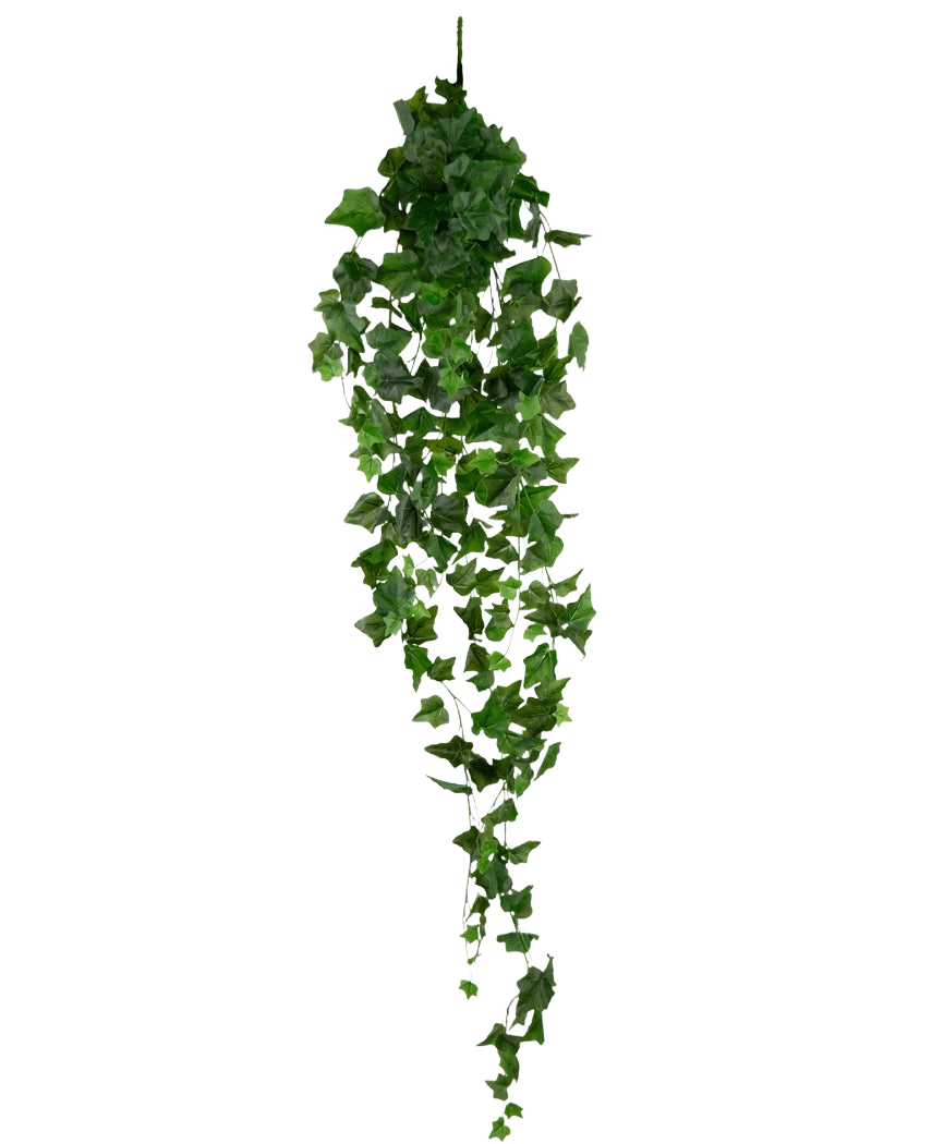 Artificial Ivy 130 cm green er en hængende kunstig efeu med cascading grønne blade mod en almindelig hvid baggrund.
