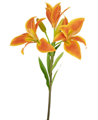 Kunstig blomst asiatisk lilje 66 cm orange