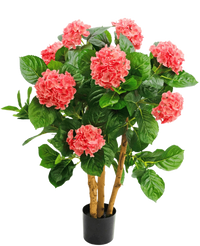 Kunstig hortensia 85 cm lyserød